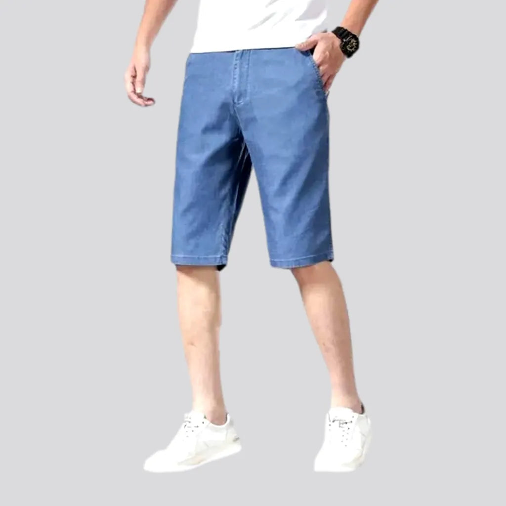 Monochrome thin denim shorts | Jeans4you.shop