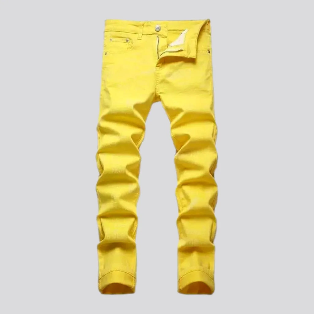 Painted yellow jeans
 for men | Jeans4you.shop