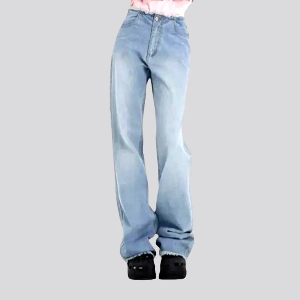 Raw-edges women's light-wash jeans | Jeans4you.shop
