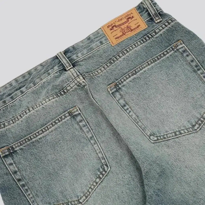 Bootcut men's sanded jeans