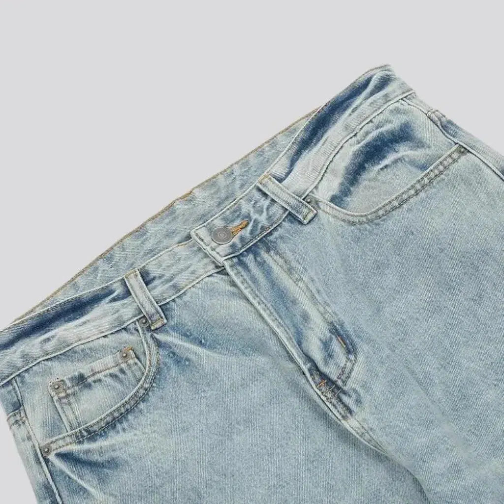 Sanded men's bootcut jeans