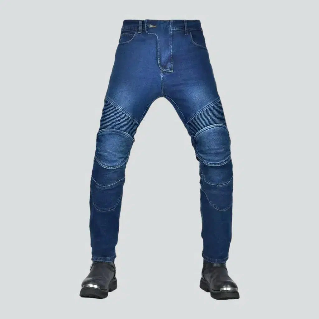 Slim knee-pads motorcycle jeans
 for men | Jeans4you.shop