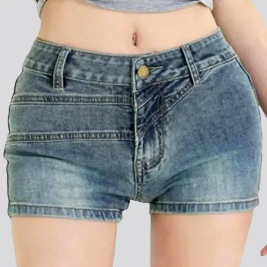 Vintage patchwork-stitching denim shorts
 for women | Jeans4you.shop