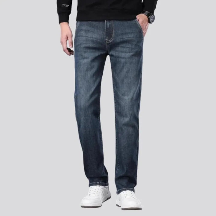 Sanded vintage slim men's jeans