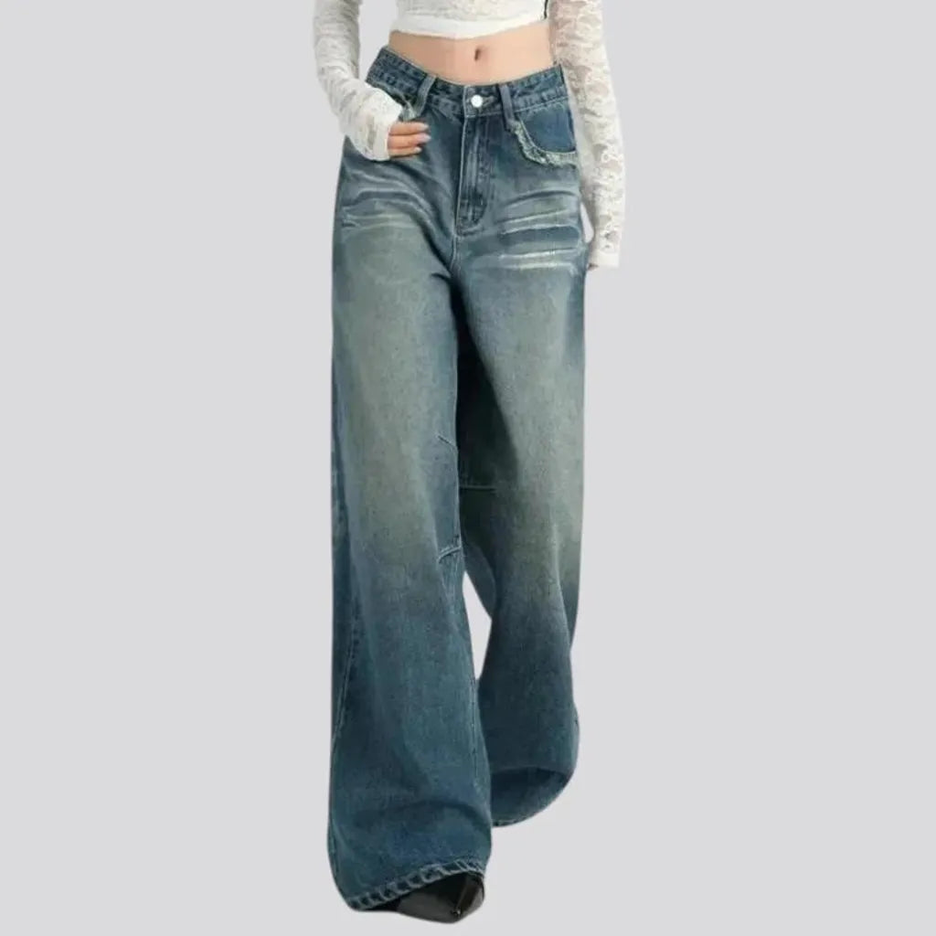 High rise flared 90s women's jeans