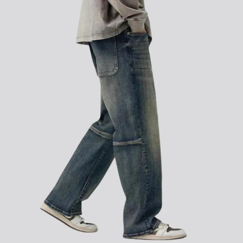 Retro baggy style men's jeans