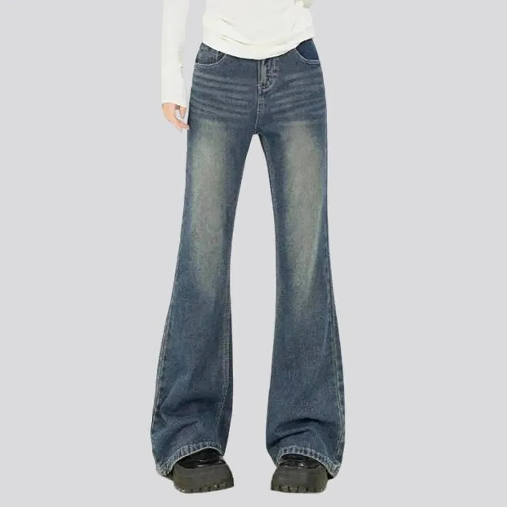 Stretchable bootcut women's jeans