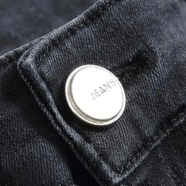 Skinny dark-grey jeans
 for men