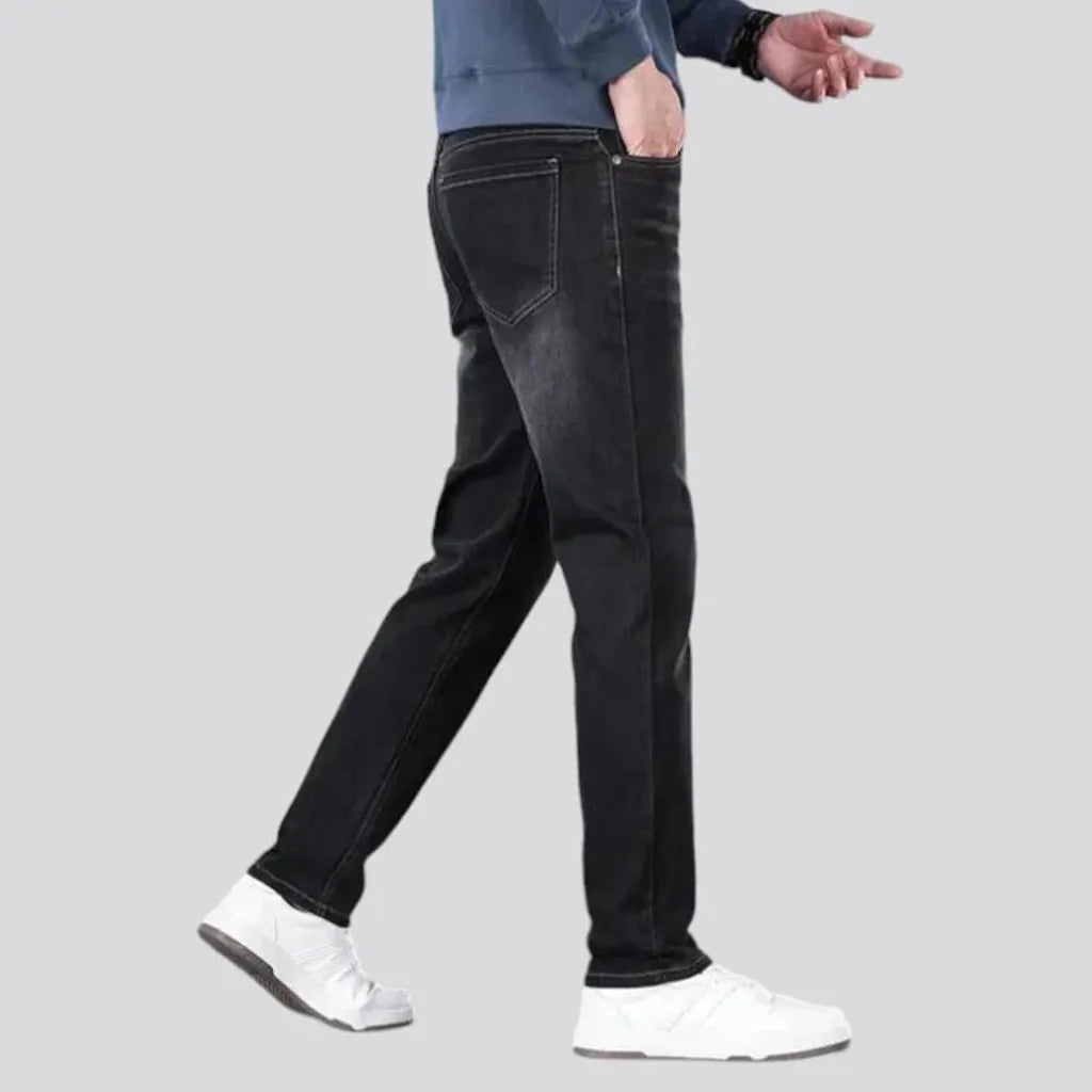 High rise slim men's jeans