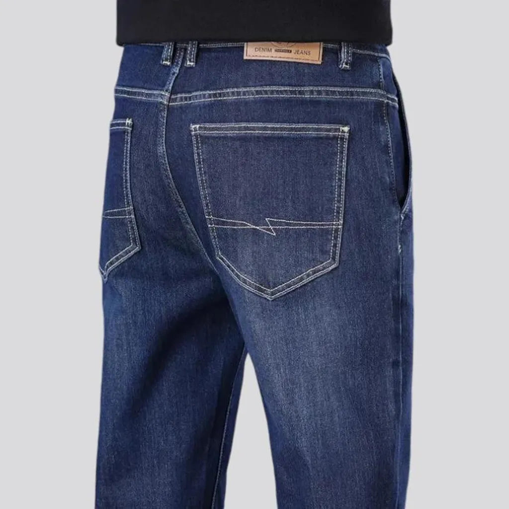 Sanded vintage slim men's jeans