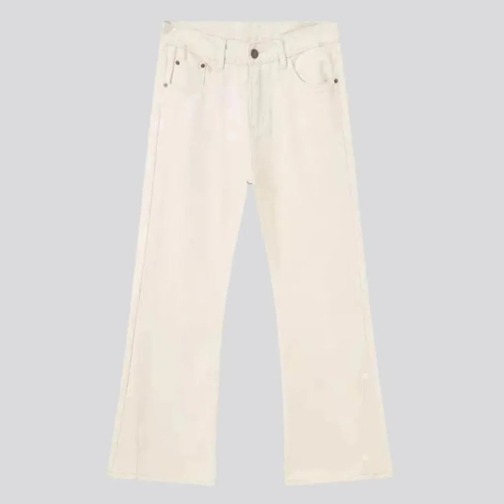 Mid-waist bootcut men's jeans