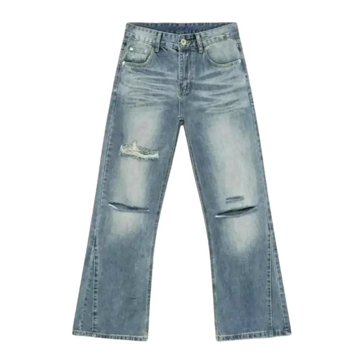 Fashion Grunge Street Style Men's Jeans - Light Blue