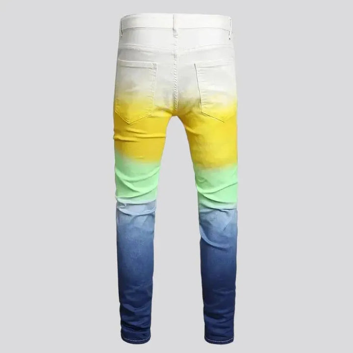 Multi-color jeans
 for men