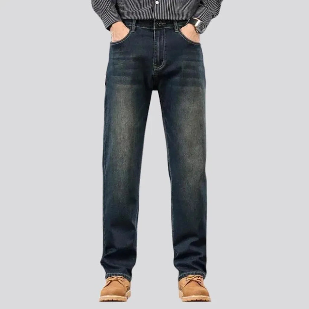 High-waist men's jeans