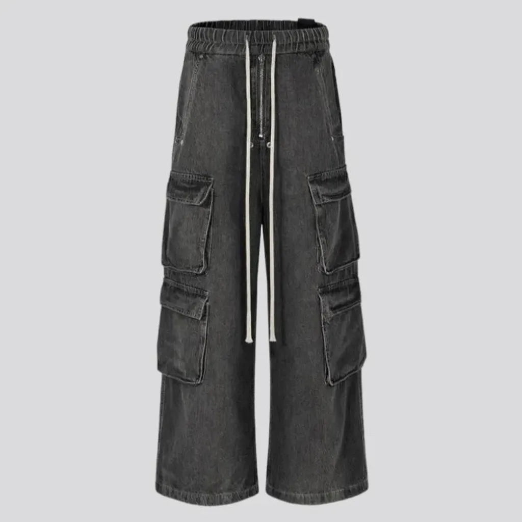 Cargo high-waist jeans
 for men