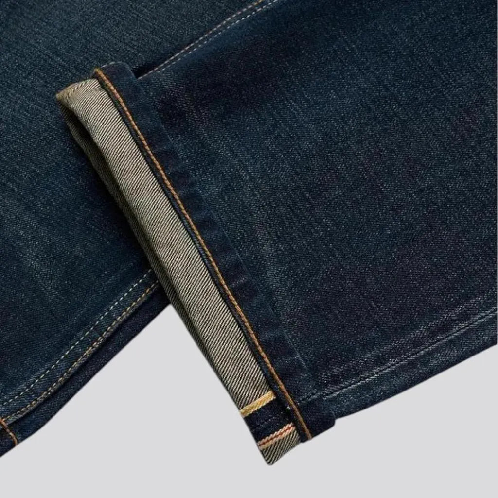 Fade pattern mid-rise men's jeans