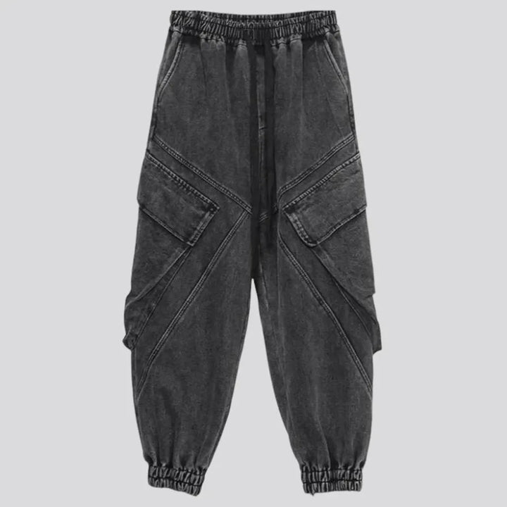 Baggy fit retro cargo jeans joggers for men