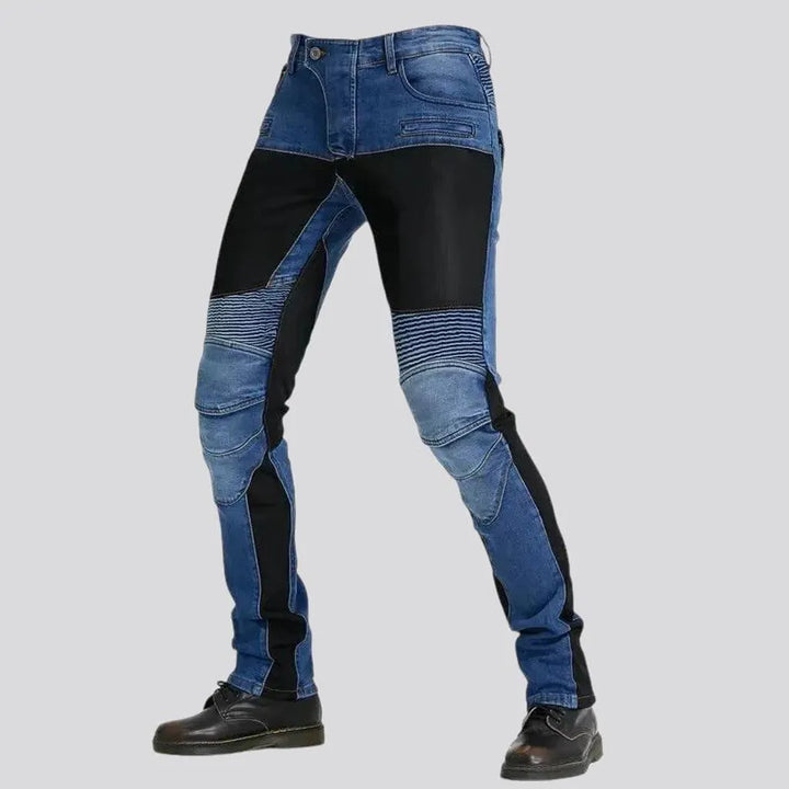 Slim fit high rise biker men's jeans