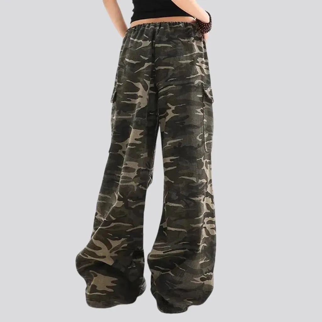 Multicolor baggy cargo women's jeans