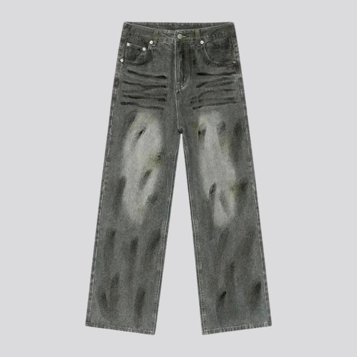 Baggy Fit Whiskered Street Jeans for Men | Jeans4you.shop