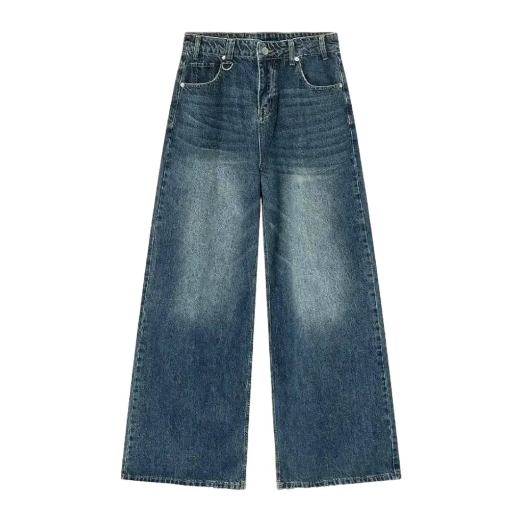 Baggy men's aged jeans