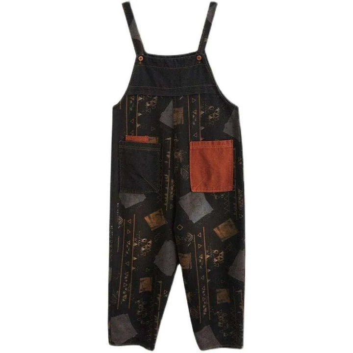 Baggy painted women's jeans dungaree