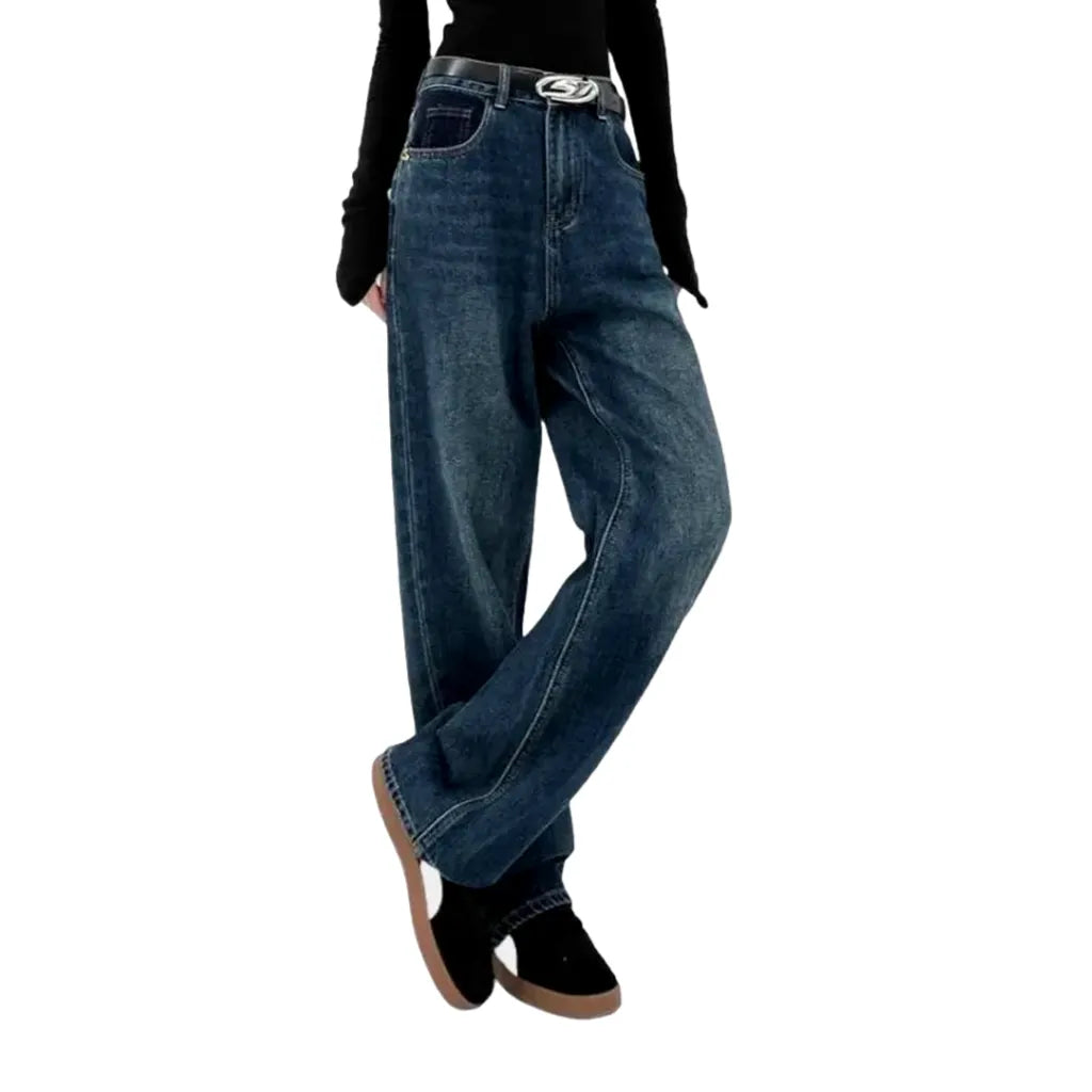 Baggy women's retro jeans