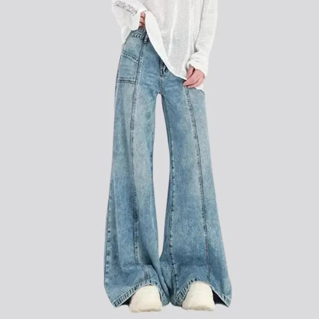 Sanded wide fit retro women's jeans