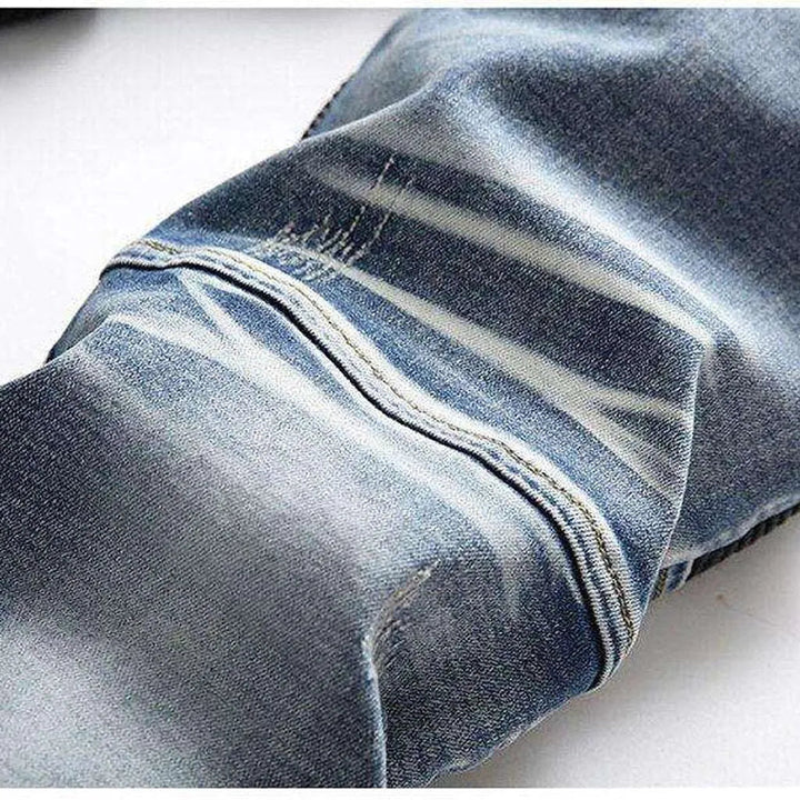 Biker jeans with side zippers