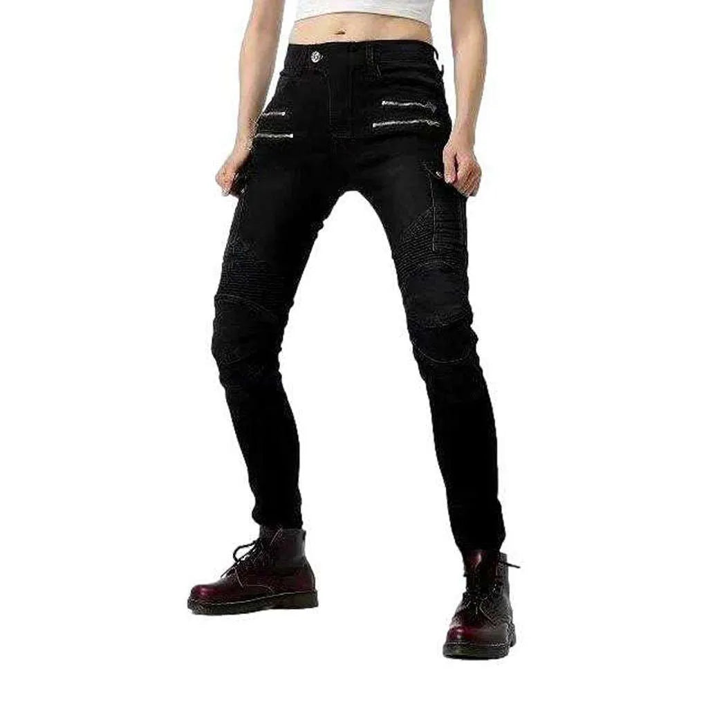 Biker protective jeans
 for women