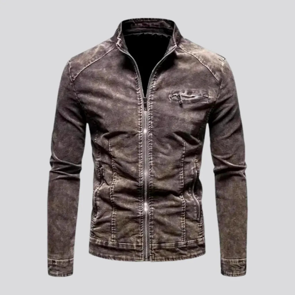 Biker Style Men's Denim Jacket | Jeans4you.shop