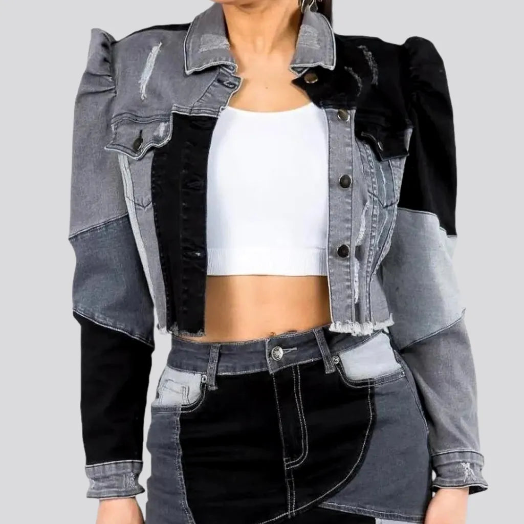 Boho Chic Distressed Denim Jacket for Women | Jeans4you.shop