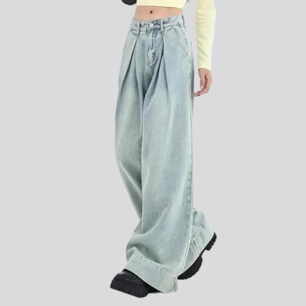 Vintage mid-waist jeans
 for ladies