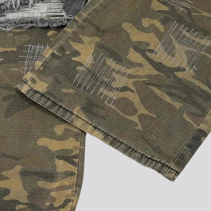 Camouflage vintage baggy jeans for men