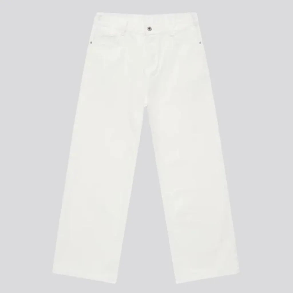 Monochrome boho style men's jeans