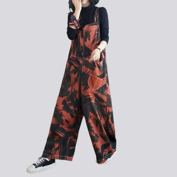 Color jeans jumpsuit
 for ladies