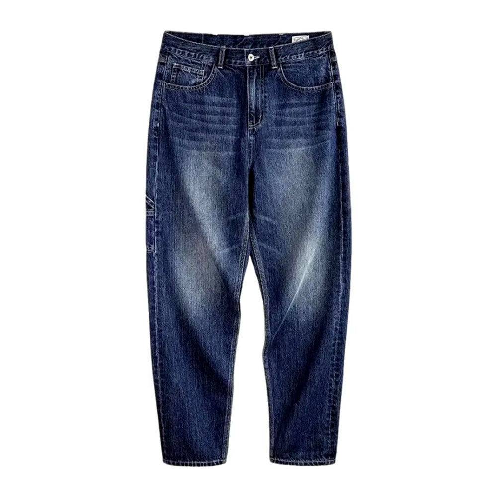 Medium Wash Baggy Fashion Men's Jeans - Blue