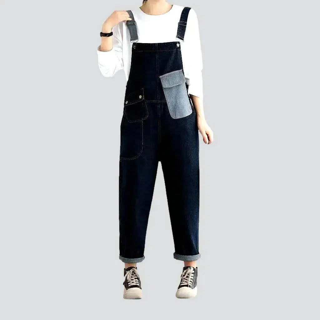 Chic Patchwork Women's Jeans Overall | Jeans4you.shop