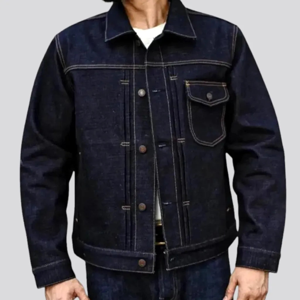 Classic Dark Men's Denim Jacket | Jeans4you.shop