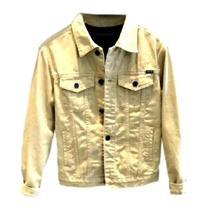 Color casual men's jeans jacket