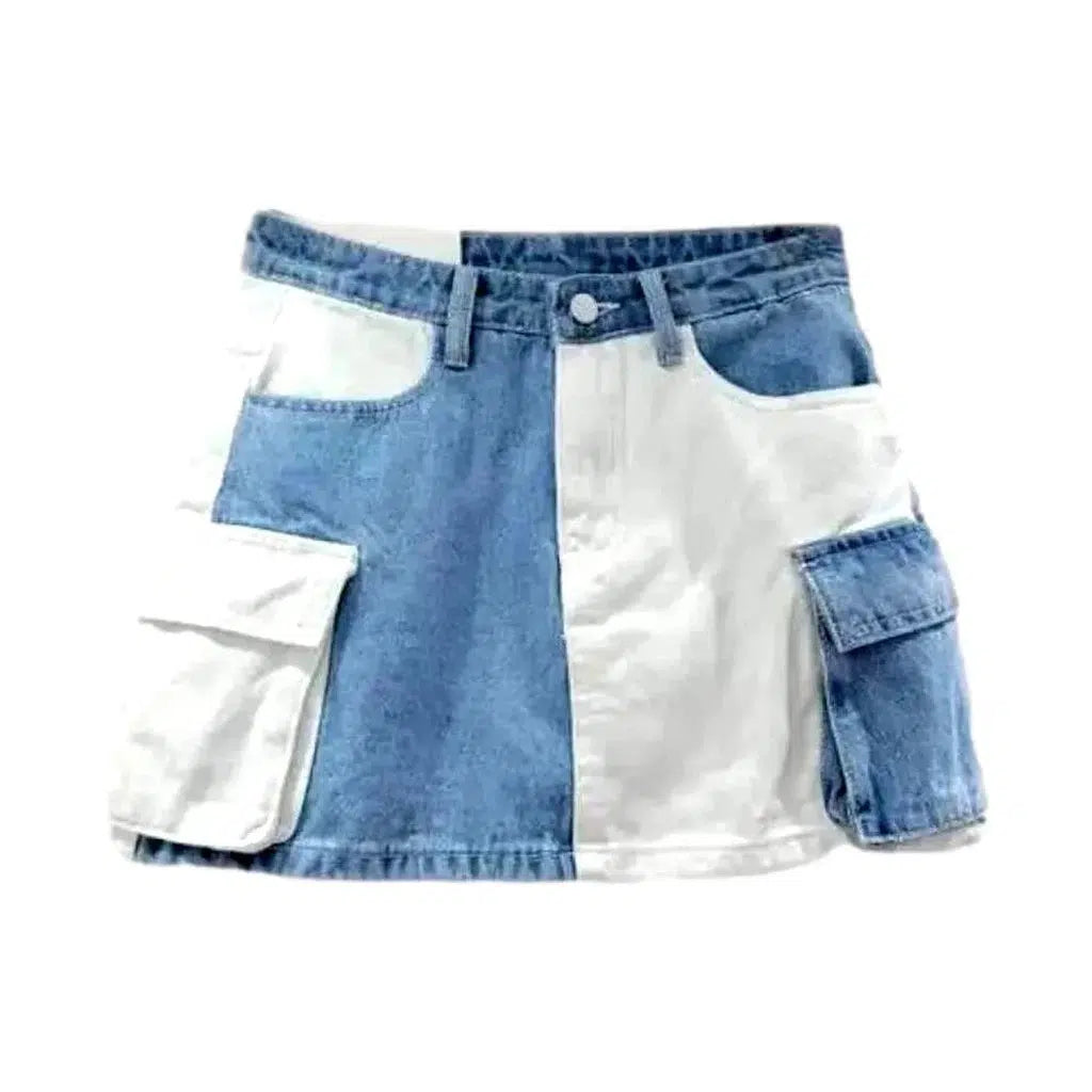 Color fashion women's jean skort