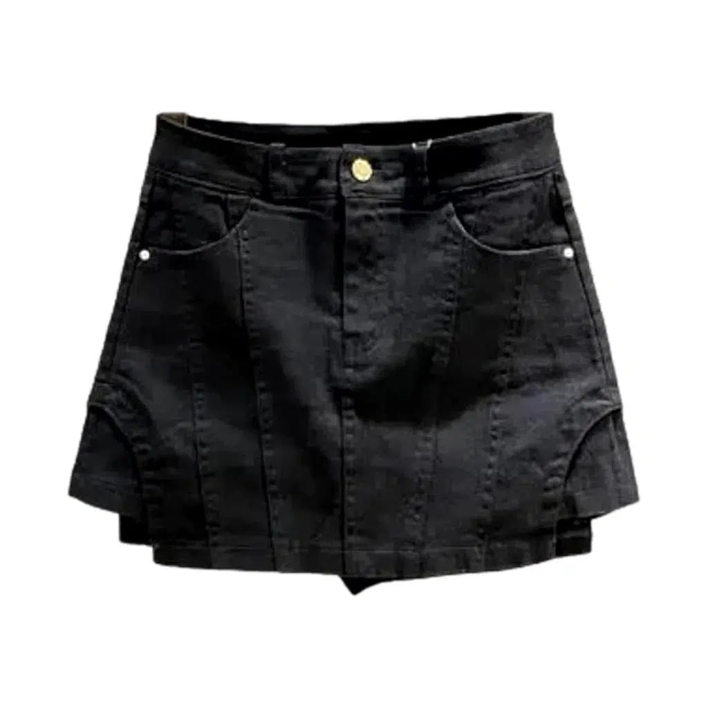 Color jeans skort
 for women