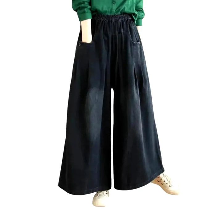 Culottes street denim pants for ladies