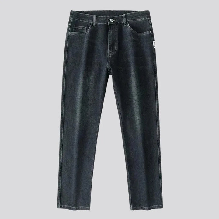 Dark wash classic fit jeans for men