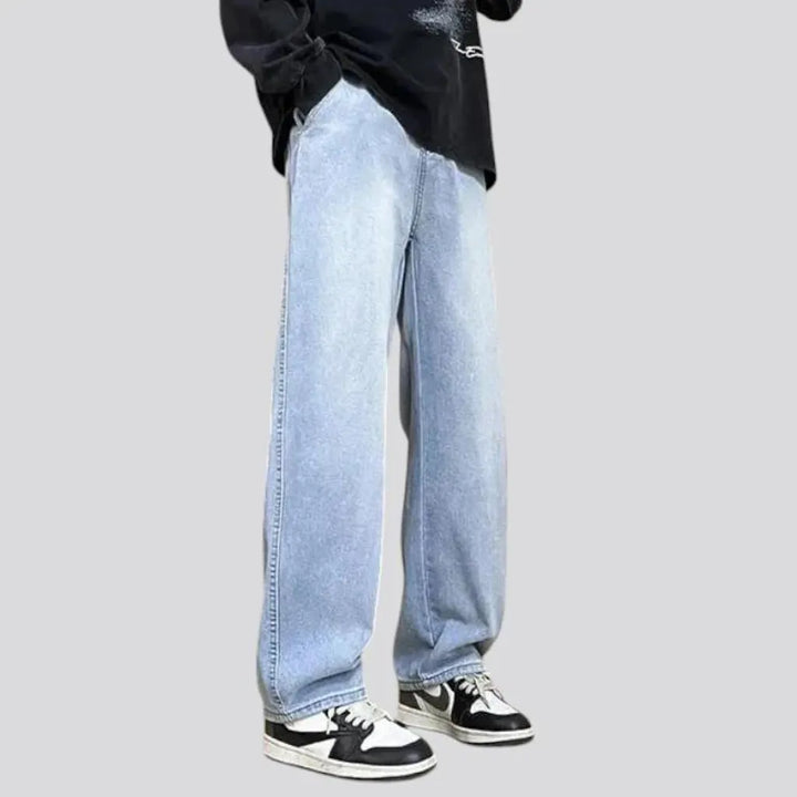 90s mid rise baggy street style jeans for men