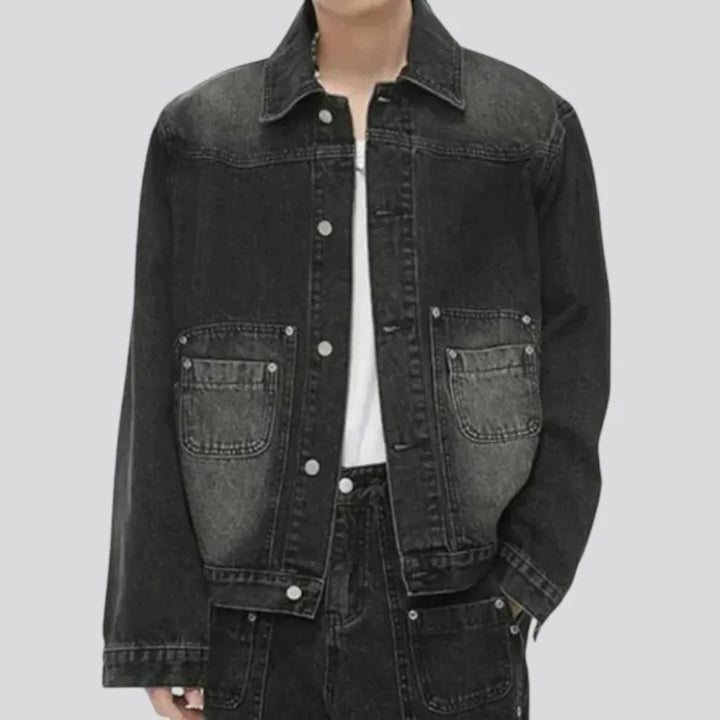 Stylish vintage men's jeans jacket