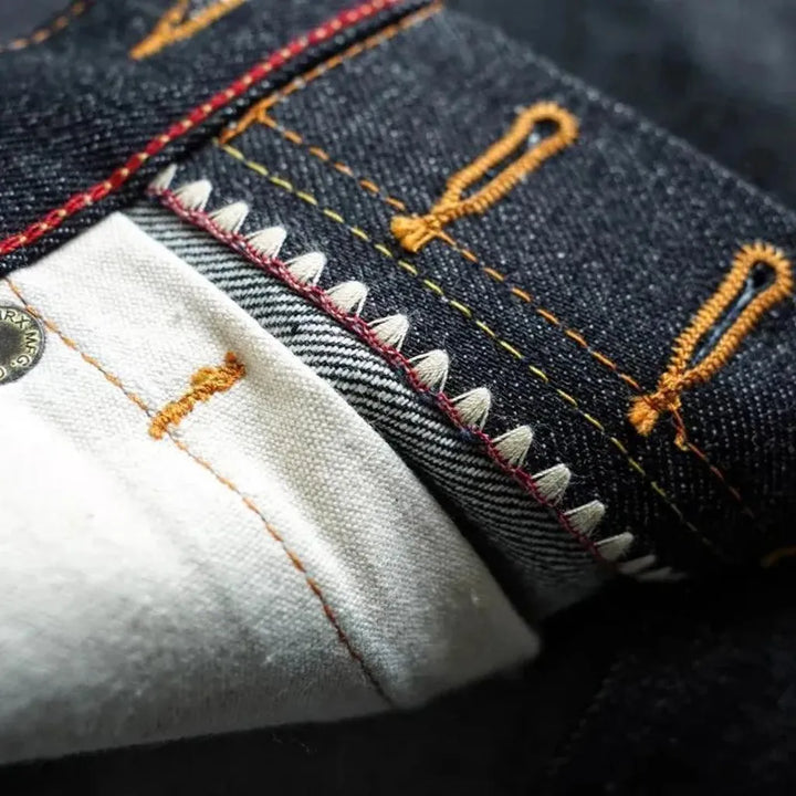 Mid rise selvedge men's jeans