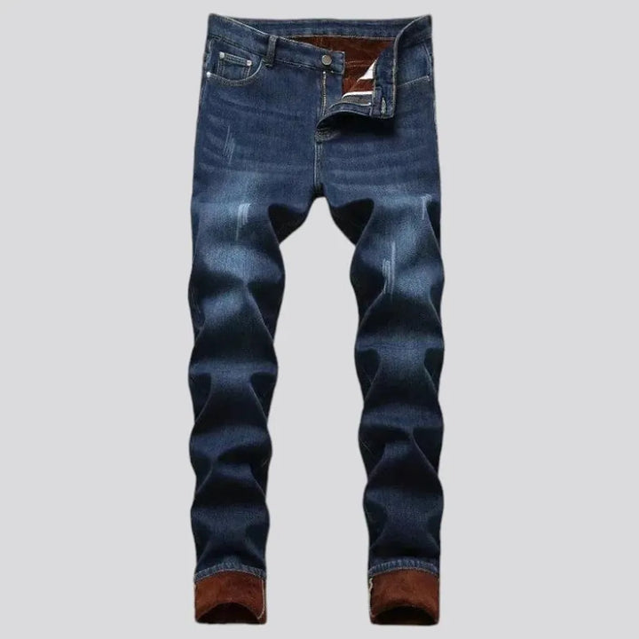 Skinny fit grinded men's jeans