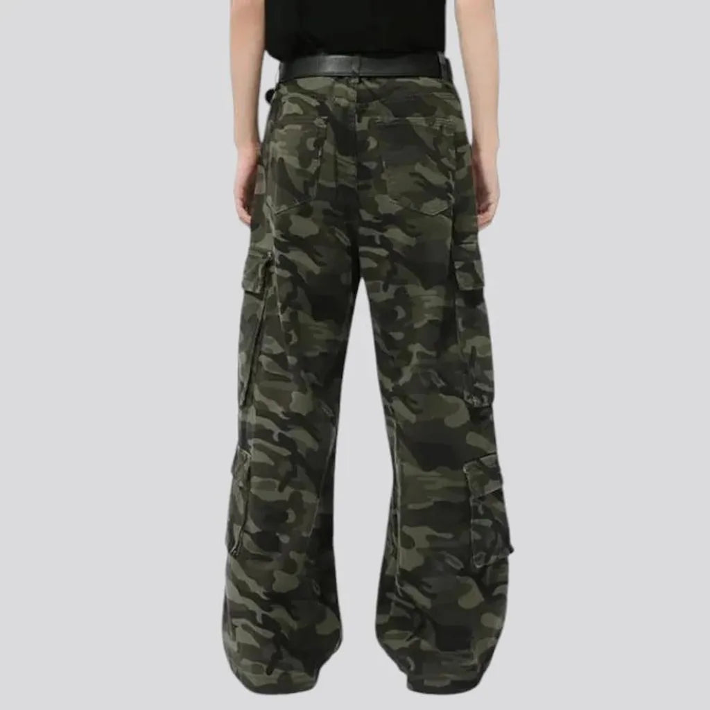 Camouflage baggy cargo men's jeans