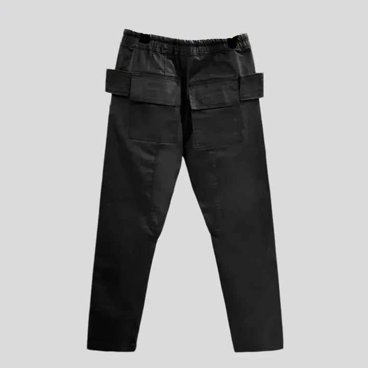 Water resistant denim joggers for men